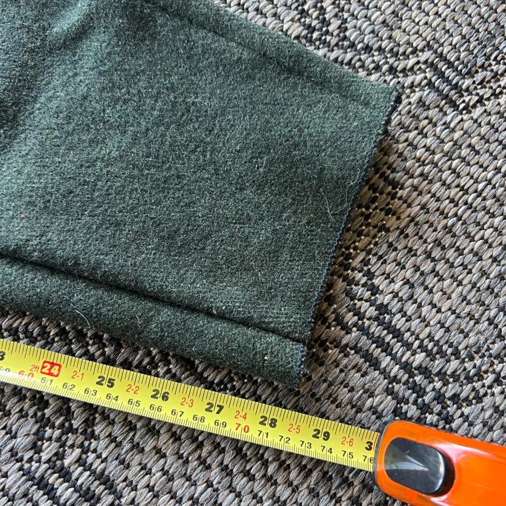 Vintage Big Bill Pants Mens 31x28 Forest Green Wool Hunting 1970s Zipper Cuff - Picture 6 of 7